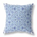 Palacedesigns 26 in. Cyan & Blue Geostar Indoor & Outdoor Throw Pillow Light Blue PA3107009
